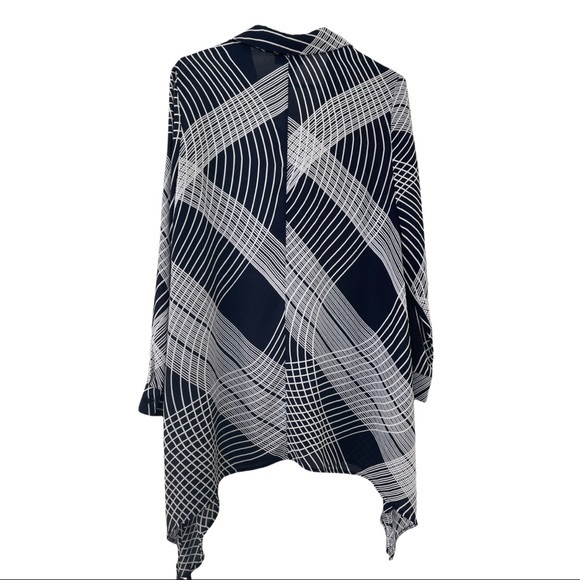 Carmen Marc Valvo handkerchief hem Coverup/Blouse - Picture 5 of 6